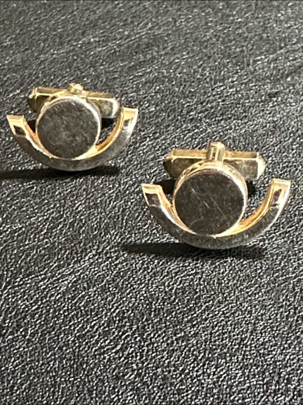 SWANK Gold Tone Cuff Links